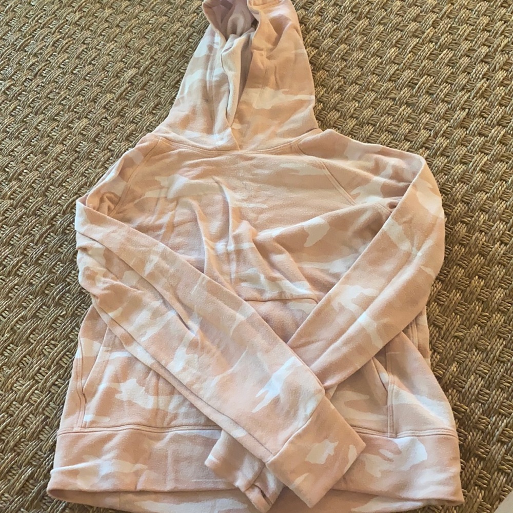 Athleta girl pink camp pullover sweatshirt!